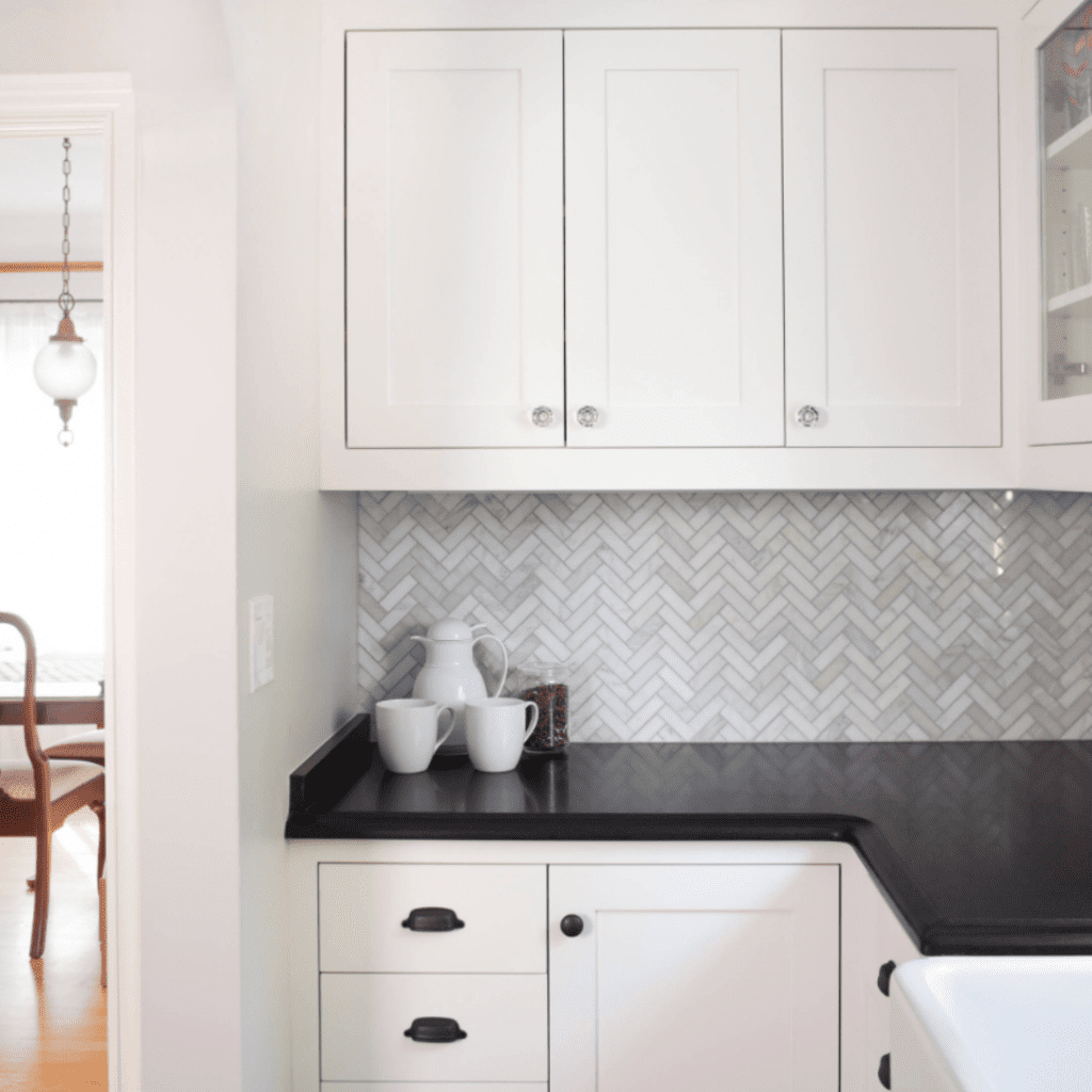White Cabinets And Granite Countertops
