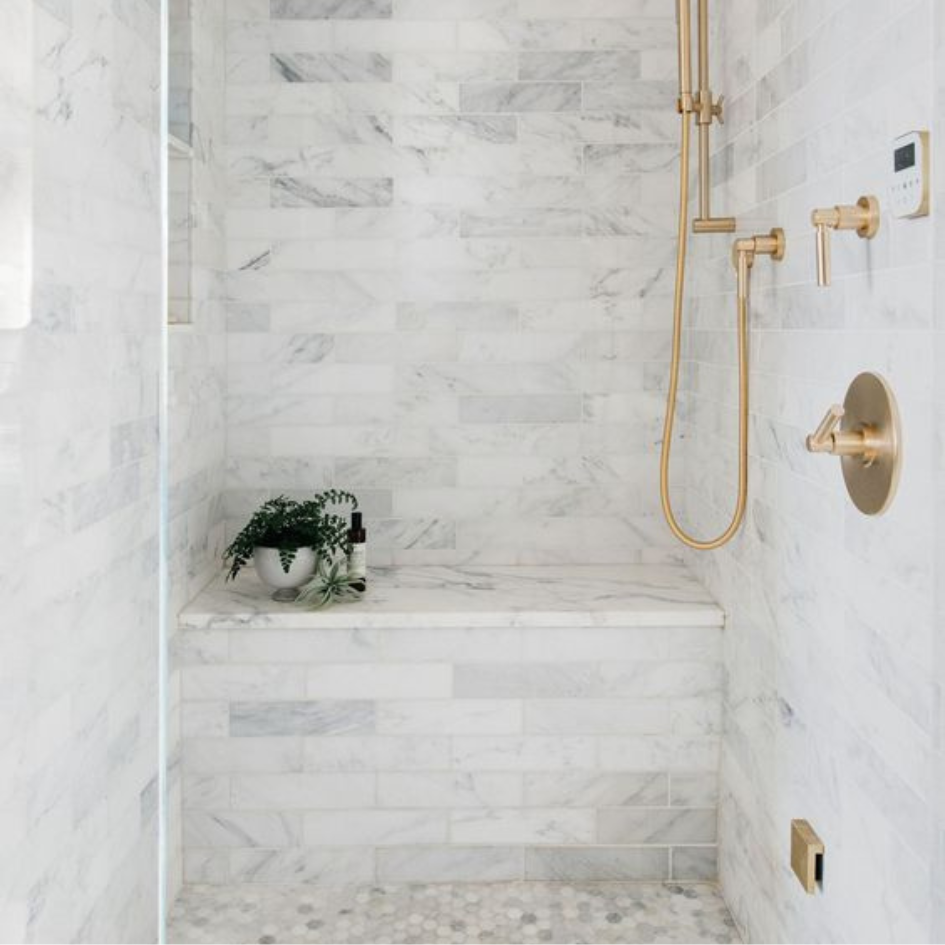 marble shower walls